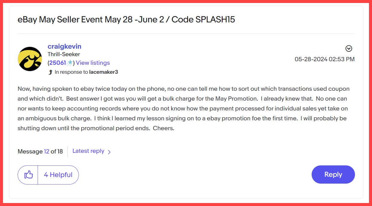 eBay Summer Sale Offer Leaves Sellers Scratching Their Heads About Fees & Discounts