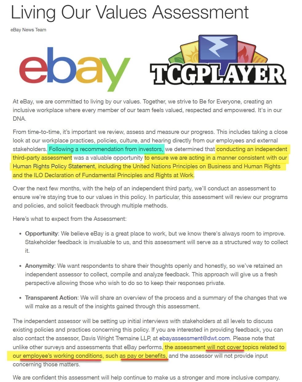 Investors Nudge eBay To Conduct Values Assessment As TCGPlayer M&A Scrutiny Heats Up